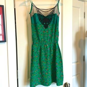 Marnie Skillings Ladyskull Mini Silk Dress Size 2 US